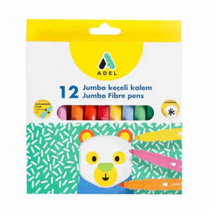 ADEL - ADEL 12 RENK JUMBO KEÇELİ KALEM 2220000001