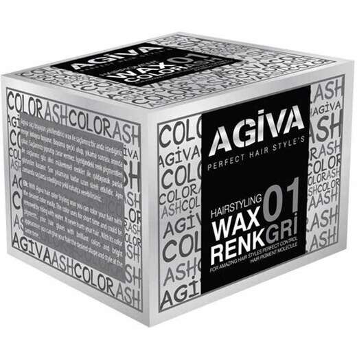 Agiva - Agiva Color Wax 01 Saç Renklendirici 120 GR Gri