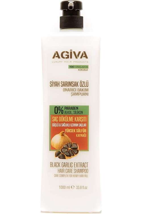 Agiva - Agiva Siyah Sarımsak Özlü Onarıcı Bakım Şampuanı 1000 ML
