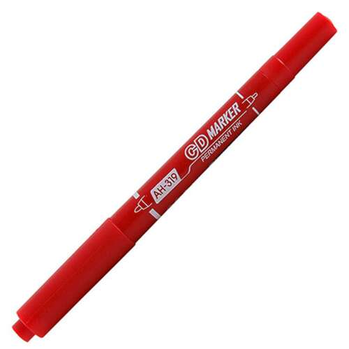 AIHAO 319 ÇİFT UÇLU KIRMIZI PERMANENT KALEM