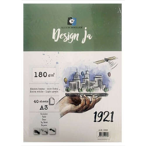 ALEX A3 40 YP 180 gr DOKULU RESİM BLOK ALX-0464