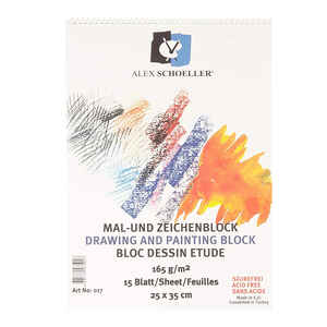 ALEX - ALEX SCHOELLER 25x35 SPİRALLİ RESİM DEFTERİ 165 gr ALX-017