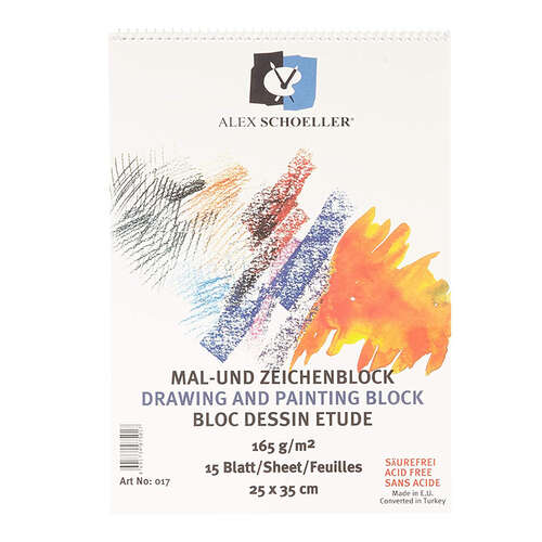 ALEX SCHOELLER 25x35 SPİRALLİ RESİM DEFTERİ 165 gr ALX-017