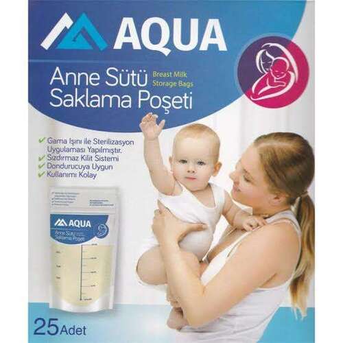 Aqua Anne Sütü Saklama Poşeti 25 li