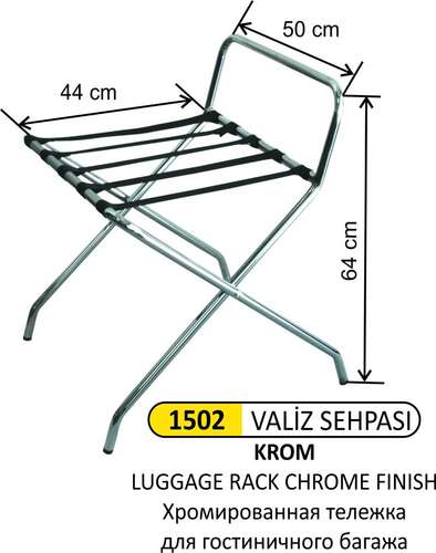 Arı Metal 1502 Valiz Sehpası Kromajlı