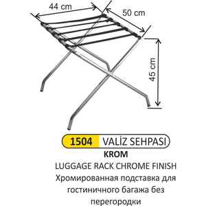 Arı Metal - Arı Metal 1504 Valiz Sehpası Krom Arkalıksız