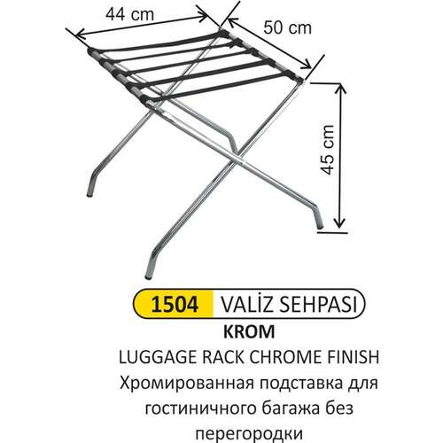Arı Metal 1504 Valiz Sehpası Krom Arkalıksız