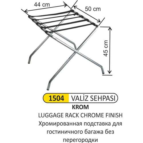 Arı Metal 1504 Valiz Sehpası Krom Arkalıksız