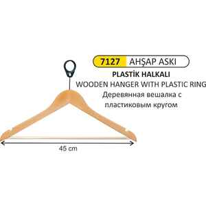 Arı Metal - Arı Metal 7127 Askı Ahşap Plastik Halkalı