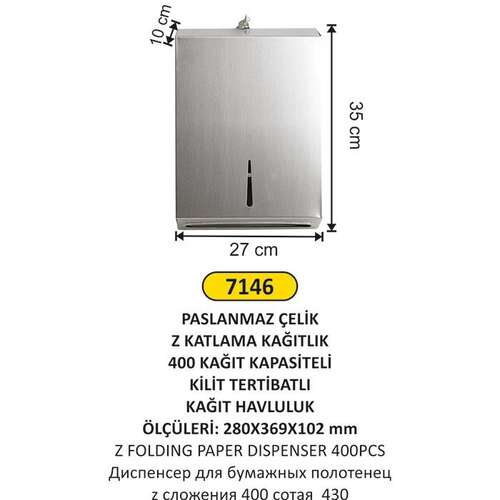 Arı Metal 7146 Z Katlama Kağıtlık 400 Lük