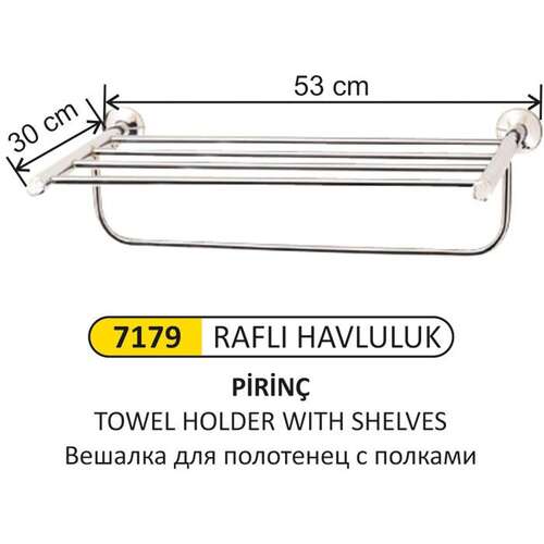 Arı Metal 7179 Raflı Havluluk Pirinç