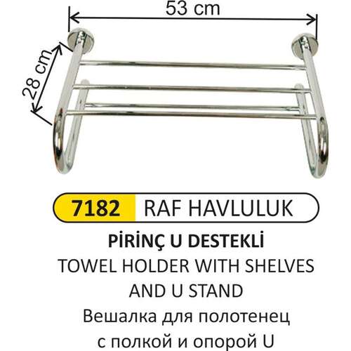 Arı Metal 7182 U Destekli Raf Havluluk