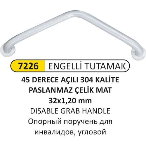 Arı Metal 7226 Engelli Tutunma Barı Açılı