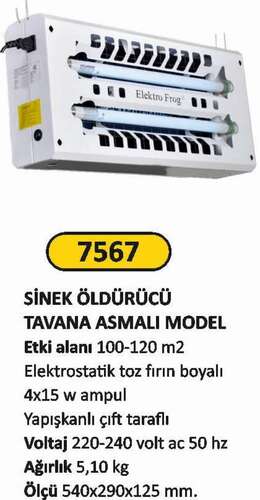 Arı Metal 7567 Sinek Öldürücü Boyalı Tavana Asmalı Beyaz