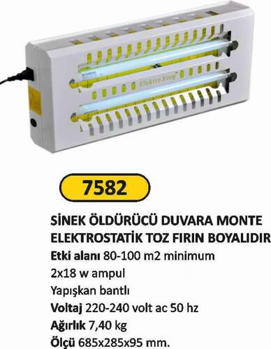 Arı Metal 7582 Sinek Öldürücü Duvara Montajlı Beyaz