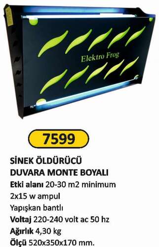 Arı Metal 7599 Sinek Öldürücü Duvara Monte Boyalı