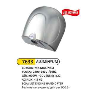 Arı Metal - Arı Metal 7633 El Kurutma Makinası Jet Motorlu 900 W