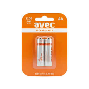 Avec - AVEC 1100 MAH ŞARJLI KALEM PİL 2Lİ
