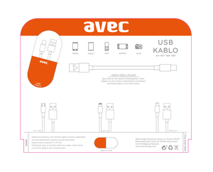 AVEC AV-187 Micro USB Kablo - Thumbnail