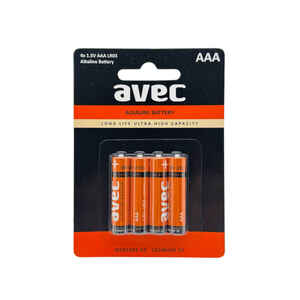 AVEC LR03 ALKALİN İNCE PİL 4LÜ BLS. - Thumbnail