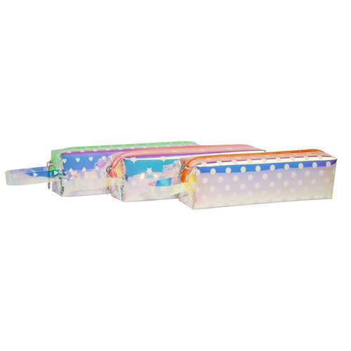 B&D BD-KCS023 ŞEFFAF KALP/YILDIZ/PUANTİYE KALEM ÇANTASI