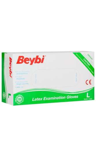 Beybi Muayene Eldiveni Pudralı L Beden 100 lü (Tanışma Fiyatı)