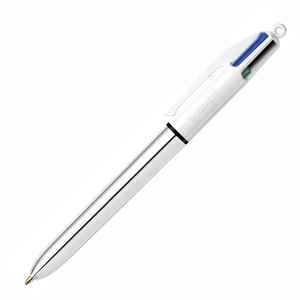 BIC - BİC 4 RENK FONKSİYONLU GÜMÜŞ GÖVDE TÜKENMEZ KALEM 982873