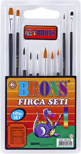Brons Fırça Seti 10 Lu Br-248
