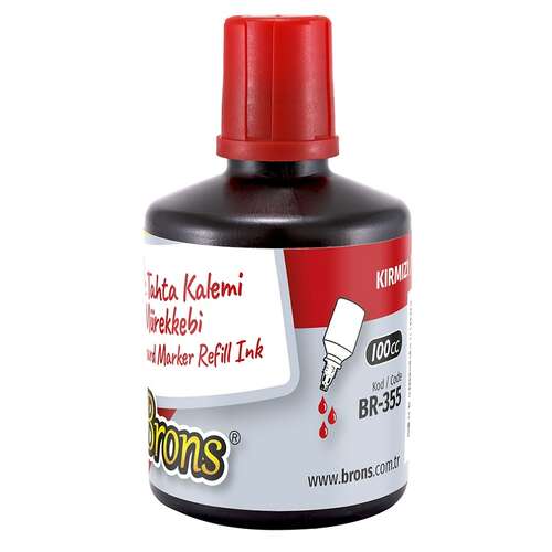 BRONS KIRMIZI TAHTA KALEMİ MÜREKKEBİ 100 cc BR-355