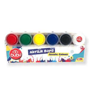 BU-BU - BU-BU 10 RENK AKRİLİK BOYA 20 ML BUBU-AKR002