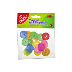 BU-BU - BU-BU BN0006 YUVARLAK RENKLİ DÜĞMELER 30 GR