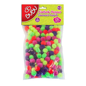 BU-BU - BU-BU HS0001 FOSFORLU PONPON 1cm 200 LÜ