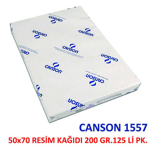 CANSON 1557 50x70 RESİM KAĞIDI 200 GR.125 Lİ PK.204121513
