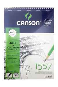 CANSON - Canson 1557 A4 40 Yp Resim Ve Çizim Blok 12040A4
