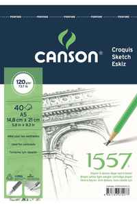 CANSON - Canson 1557 A5 40 Yp Resim Ve Çizim Blok 12040A5