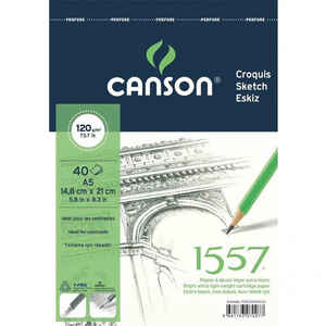 CANSON - CANSON 1557 A5 40 YP RESİM VE ÇİZİM BLOK 12040A5