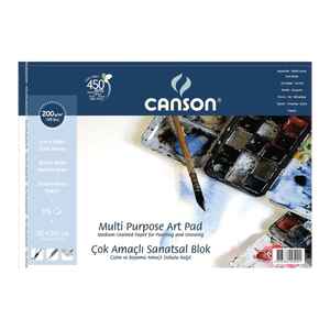 CANSON - Canson 35X50 15 Yp Çok Amaçlı Resim Blok 200 Gr