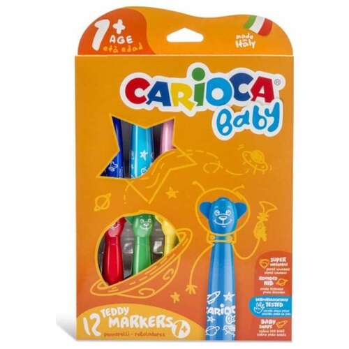 CARIOCA 12 RENK TEDDY JUMBO BEBEK KEÇELİ KALEM 42816