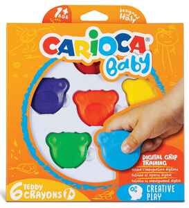 CARIOCA - Carıoca 6 Renk Baby Şekilli Mum Boya 42956