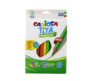 CARIOCA - CARIOCA TITA 12 RENK ÜÇGEN KURU BOYA 42791
