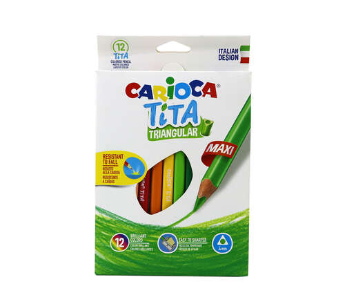CARIOCA TITA 12 RENK ÜÇGEN KURU BOYA 42791