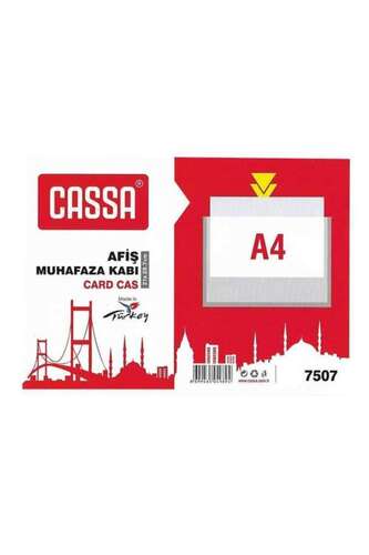 Cassa 7507 A4 Afiş Muhafaza Kabı