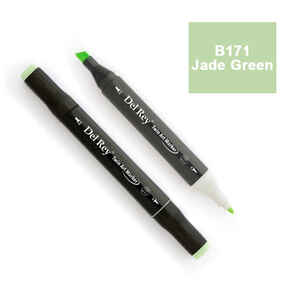 PEBEO - DEL REY TWIN MARKER B171 JADE GREEN ÇİFT UÇLU GRAFİK KALEMİ MN-DR171