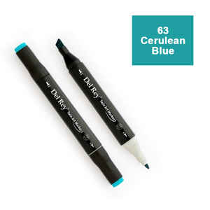 PEBEO - DEL REY TWIN MARKER B63 CARULEAN BLUE ÇİFT UÇLU GRAFİK KALEMİ MN-DR063