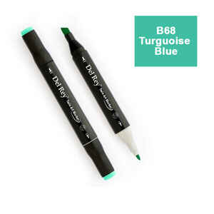 PEBEO - DEL REY TWIN MARKER B68 TURGUOİSE BLUE ÇİFT UÇLU GRAFİK KALEMİ MN-DR068