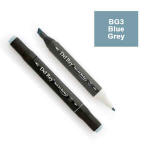 PEBEO - DEL REY TWIN MARKER BG3 BLUE GREY ÇİFT UÇLU GRAFİK KALEMİ MN-DRBG3