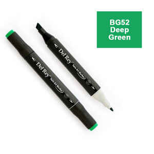 PEBEO - DEL REY TWIN MARKER BG52 DEEP GREEN ÇİFT UÇLU GRAFİK KALEMİ MN-DR052