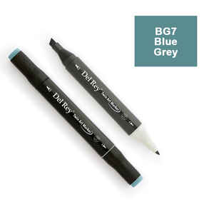 PEBEO - DEL REY TWIN MARKER BG7 BLUE GREY ÇİFT UÇLU GRAFİK KALEMİ MN-DRBG7