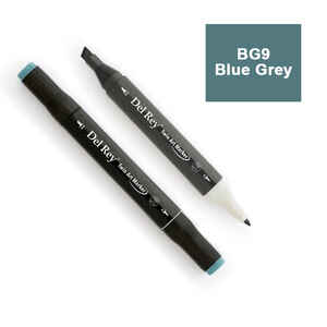 PEBEO - DEL REY TWIN MARKER BG9 BLUE GREY ÇİFT UÇLU GRAFİK KALEMİ MN-DRBG9
