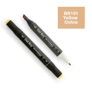 PEBEO - DEL REY TWIN MARKER BR101 YELLOW OCHRE ÇİFT UÇLU GRAFİK KALEMİ MN-DR101